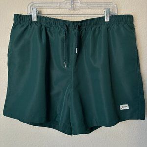 NEW Bather XXL Men's Solid Swim Trunks Shorts Green Pine Surfing Beach Travel